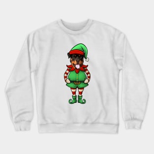 Rottweiler Christmas Elf Crewneck Sweatshirt